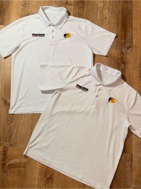 Bass Pro Shops Employee Embroidered Polo Shirt XL White Tracker Boats Bundle Lot
